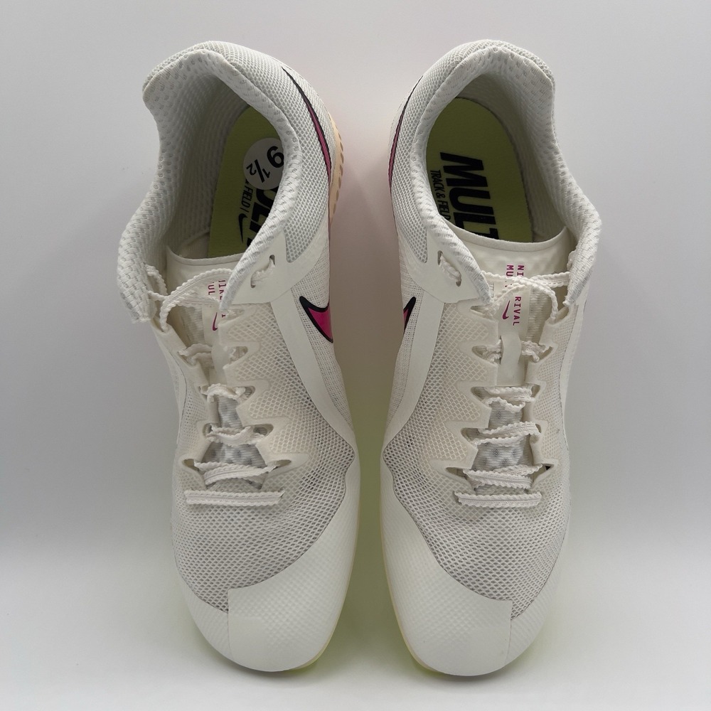Nike Zoom Rival Multi Event Track Spikes White Pink Mens Size 12 DC8749-101 - Picture 5 of 11